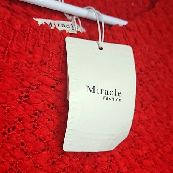 Bundle 2 B Sweater for $59 Miracle Fancy Soft Vibrant Red Popcorn Knit Sweater - Picture 9 of 9